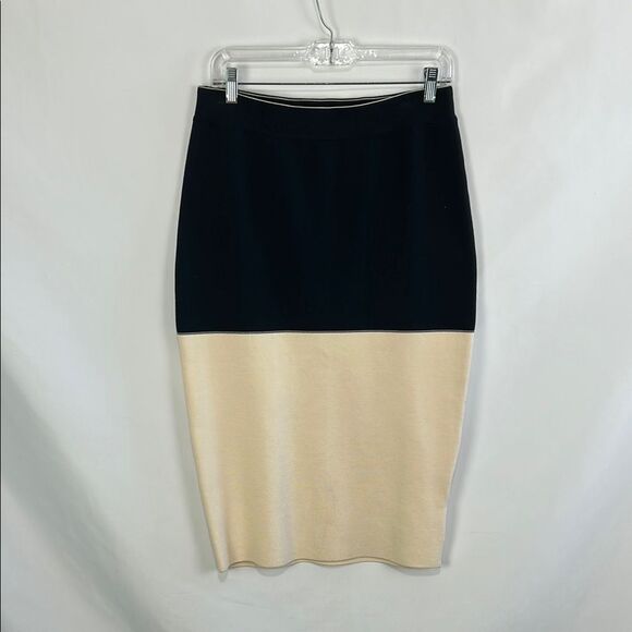 Rag and Bone Cream and Black pencil Color Block Skirt - Picture 2 of 6